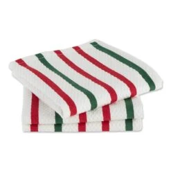 DII® Holiday Stripes Heavyweight Dishtowel & Dishcloth Set 17 DII® Holiday Stripes Heavyweight Dishtowel & Dishcloth Set -Michaels X-Mas Decor D539857S 3