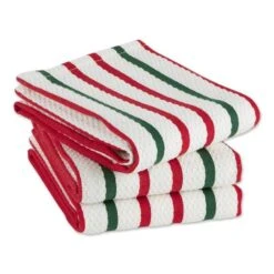 DII® Holiday Stripes Heavyweight Dishtowel & Dishcloth Set 19 DII® Holiday Stripes Heavyweight Dishtowel & Dishcloth Set -Michaels X-Mas Decor D539857S 5