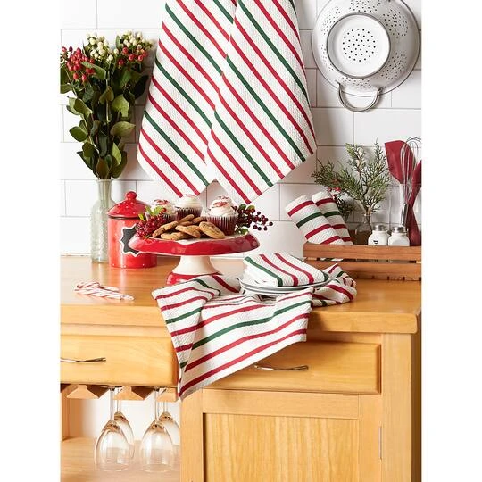 DII® Holiday Stripes Heavyweight Dishtowel & Dishcloth Set 10 DII® Holiday Stripes Heavyweight Dishtowel & Dishcloth Set - Image 8