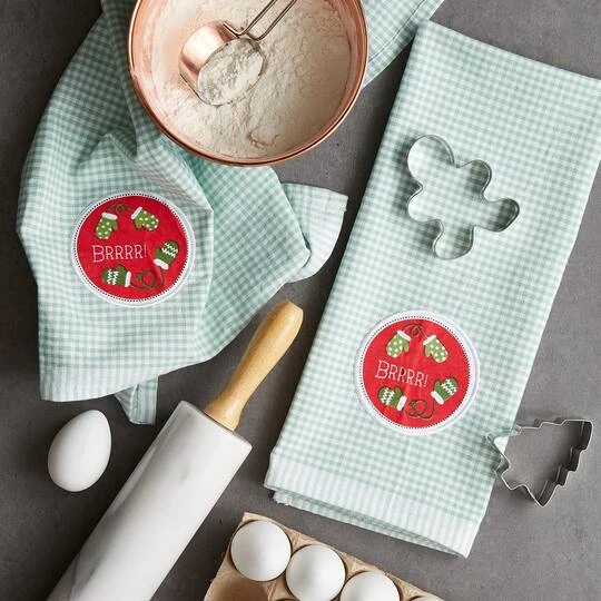 DII® Brrrr Mittens Embroidered Dishtowel Set 8 DII® Brrrr Mittens Embroidered Dishtowel Set - Image 6