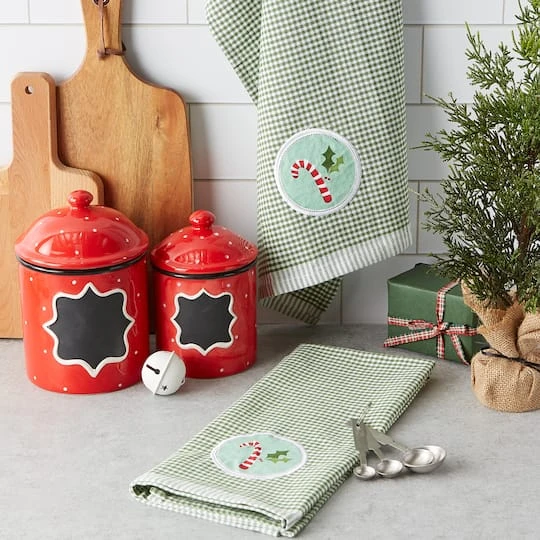 DII® Candy Cane Embellished Dishtowel Set 7 DII® Candy Cane Embellished Dishtowel Set - Image 5