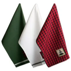 DII® Christmas Fireside Embellished Dishtowels Set 14 DII® Christmas Fireside Embellished Dishtowels Set -Michaels X-Mas Decor D539875S 1