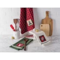 DII® Christmas Fireside Embellished Dishtowels Set 13 DII® Christmas Fireside Embellished Dishtowels Set -Michaels X-Mas Decor D539875S 2