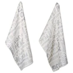 DII® Silver Christmas Collage Dishtowel Set 12 DII® Silver Christmas Collage Dishtowel Set -Michaels X-Mas Decor D539877S 1 1