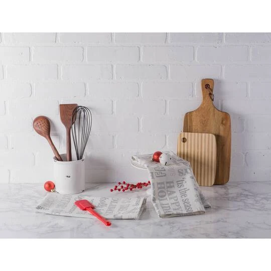 DII® Silver Christmas Collage Dishtowel Set 5 DII® Silver Christmas Collage Dishtowel Set - Image 3