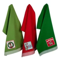 DII® Christmas Kitty Embellished Dishtowel Set -Michaels X-Mas Decor D539880S 1