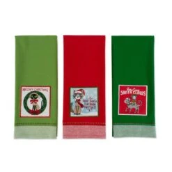 DII® Christmas Kitty Embellished Dishtowel Set