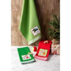 DII® Christmas Kitty Embellished Dishtowel Set -Michaels X-Mas Decor D539880S 7