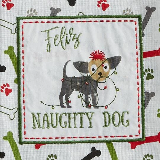 DII® Christmas Puppy Embellished Dishtowel Set 10 DII® Christmas Puppy Embellished Dishtowel Set - Image 8