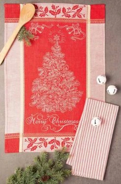 DII® Vintage Merry Christmas Dishtowel Set -Michaels X-Mas Decor D539887S 5
