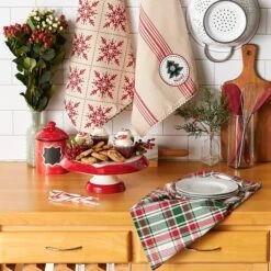 DII® Assorted Noel Tree Dishtowel Set -Michaels X-Mas Decor D539891S 10