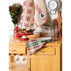 DII® Assorted Noel Tree Dishtowel Set -Michaels X-Mas Decor D539891S 5