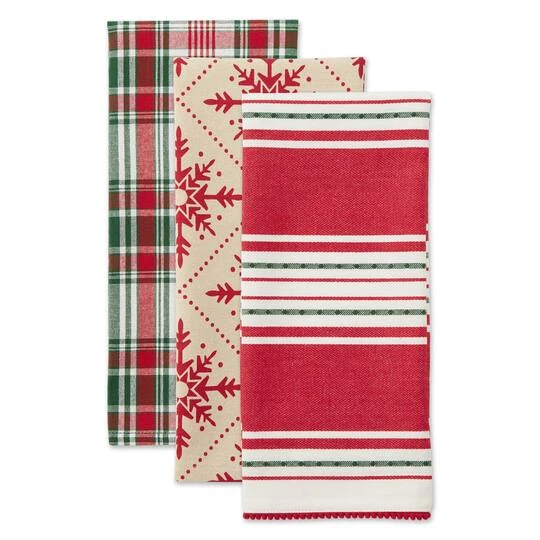 DII® Assorted Scandinavian Snowflakes Dishtowel Set 6 DII® Assorted Scandinavian Snowflakes Dishtowel Set - Image 4