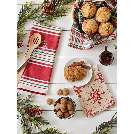 DII® Assorted Scandinavian Snowflakes Dishtowel Set 12 DII® Assorted Scandinavian Snowflakes Dishtowel Set - Image 10