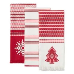 DII® Assorted Nordic Tree Dishtowel Set -Michaels X-Mas Decor D539893S 2