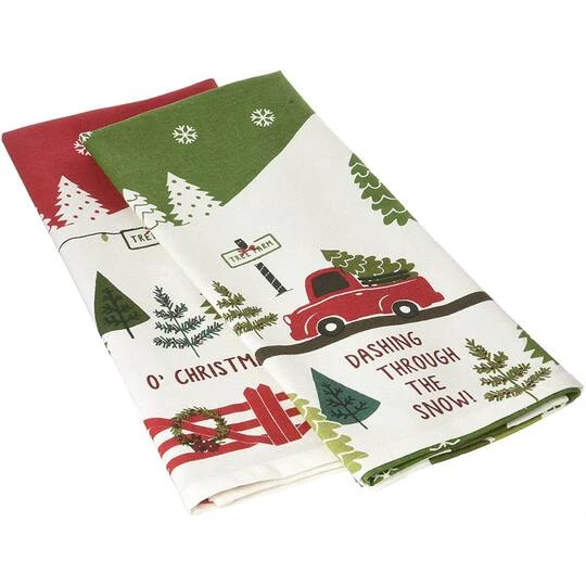 DII® Christmas Tree Farm Dishtowel Set 4 DII® Christmas Tree Farm Dishtowel Set - Image 2