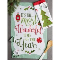 DII® Assorted Holiday Fun Printed Dishtowel Set -Michaels X-Mas Decor D539896S 7