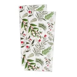 DII® Holiday Sprigs Printed Dishtowel Set 15 DII® Holiday Sprigs Printed Dishtowel Set -Michaels X-Mas Decor D539897S 5