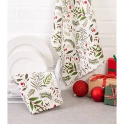 DII® Holiday Sprigs Printed Dishtowel Set 17 DII® Holiday Sprigs Printed Dishtowel Set -Michaels X-Mas Decor D539897S 7