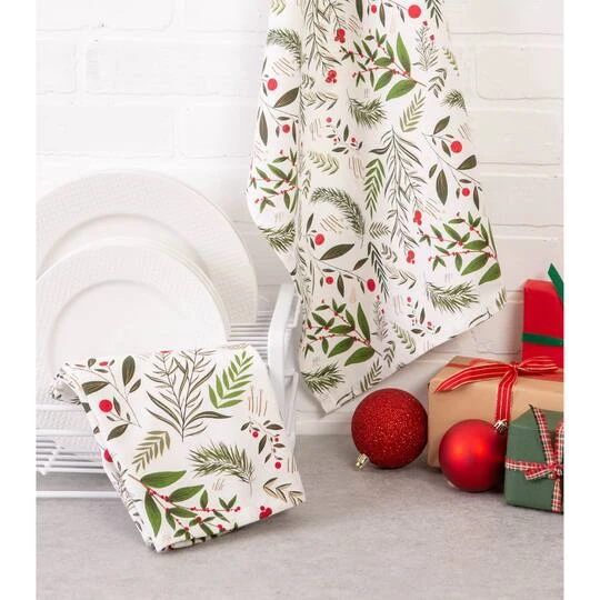DII® Holiday Sprigs Printed Dishtowel Set 10 DII® Holiday Sprigs Printed Dishtowel Set - Image 8
