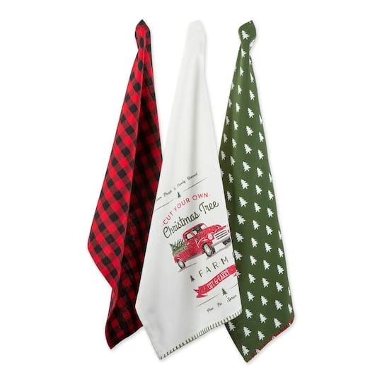 DII® Christmas Truck Dishtowels Set 5 DII® Christmas Truck Dishtowels Set - Image 3