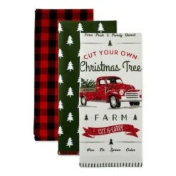 DIIĀ® Christmas Truck Dishtowels Set