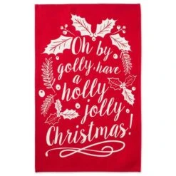 DII® Red & Green Boughs Of Holly Dishtowel Set 18 DII® Red & Green Boughs Of Holly Dishtowel Set -Michaels X-Mas Decor D539907S 4