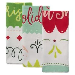 DII® Winter Wishes Holiday Dishtowel Set -Michaels X-Mas Decor D539909S 4