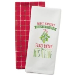 DII® Under The Mistletoe Holiday Dishtowel Set 19 DII® Under The Mistletoe Holiday Dishtowel Set -Michaels X-Mas Decor D539913S 5