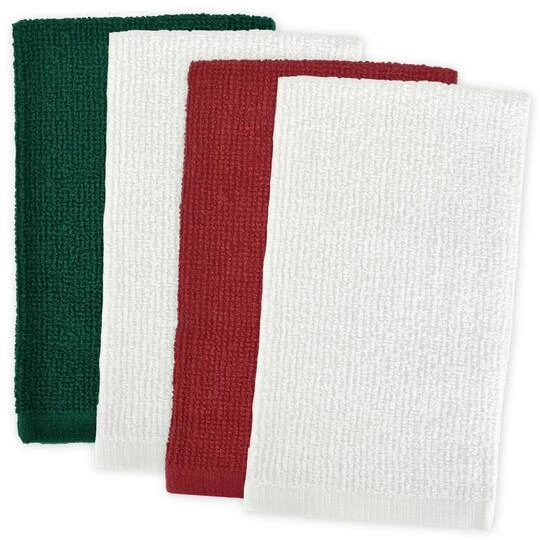 DII® Assorted Holiday Barmop Dishtowel Set 4 DII® Assorted Holiday Barmop Dishtowel Set - Image 2