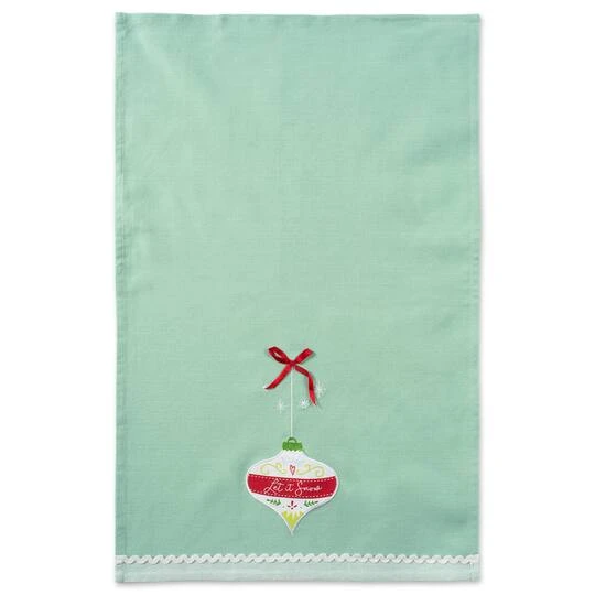 DII® Assorted Holiday Ornaments Embellished Dishtowel Set 5 DII® Assorted Holiday Ornaments Embellished Dishtowel Set - Image 3