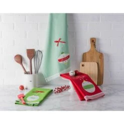 DII® Assorted Holiday Ornaments Embellished Dishtowel Set 18 DII® Assorted Holiday Ornaments Embellished Dishtowel Set -Michaels X-Mas Decor D539922S 4
