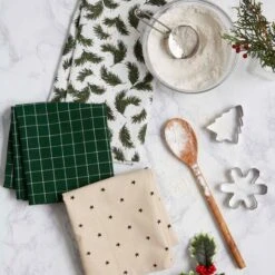 DII® Assorted Holiday Greenery Dishtowel Set -Michaels X-Mas Decor D539923S 10