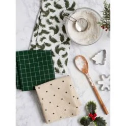 DII® Assorted Holiday Greenery Dishtowel Set -Michaels X-Mas Decor D539923S 11