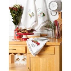 DII® Holidays On Wheels Printed Dishtowel Set -Michaels X-Mas Decor D539925S 10