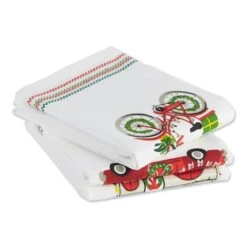 DII® Holidays On Wheels Printed Dishtowel Set -Michaels X-Mas Decor D539925S 2