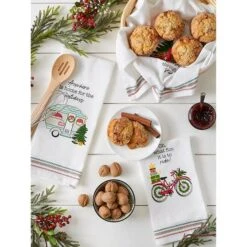 DII® Holidays On Wheels Printed Dishtowel Set -Michaels X-Mas Decor D539925S 6