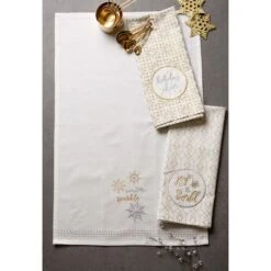 DII® Assorted Winter Sparkle Embellished Dishtowel Set 13 DII® Assorted Winter Sparkle Embellished Dishtowel Set -Michaels X-Mas Decor D539929S 3