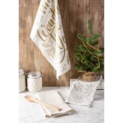 DII® Assorted Winter Sparkle Dishtowel Set -Michaels X-Mas Decor D539931S 8