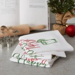 DII® Assorted Tipsy Glitzy Christmas Dishtowel Set 15 DII® Assorted Tipsy Glitzy Christmas Dishtowel Set -Michaels X-Mas Decor D539933S 3