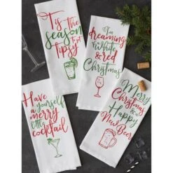 DII® Assorted Tipsy Glitzy Christmas Dishtowel Set 21 DII® Assorted Tipsy Glitzy Christmas Dishtowel Set -Michaels X-Mas Decor D539933S 9