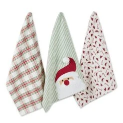 DII® Santa Dishtowel Set -Michaels X-Mas Decor D539935S 1 1