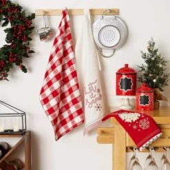 DII® Santa Chef Clause Kitchen, Let It Snow Dishtowel Set -Michaels X-Mas Decor D539936S 10