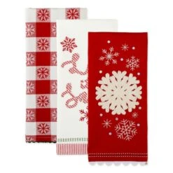 DII® Santa Chef Clause Kitchen, Let It Snow Dishtowel Set -Michaels X-Mas Decor D539936S 2