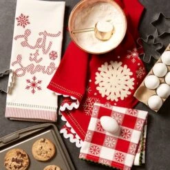 DII® Santa Chef Clause Kitchen, Let It Snow Dishtowel Set -Michaels X-Mas Decor D539936S 9