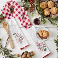 DII® Baking Spirits Bright Kitchen Towel Scarf -Michaels X-Mas Decor D539942S 5