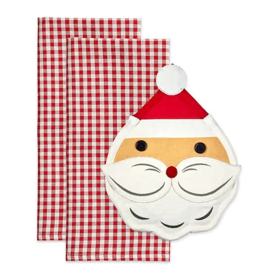DII® Jolly Santa Potholder Gift Set 3 DII® Jolly Santa Potholder Gift Set