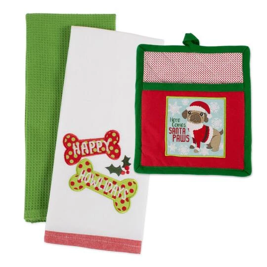 DII® Christmas Pup Kitchen Gift Set 4 DII® Christmas Pup Kitchen Gift Set - Image 2