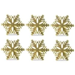 DII® Gold Snowflake Napkin Rings, 6ct.