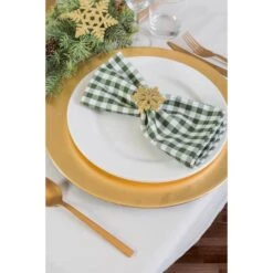 DII® Gold Snowflake Napkin Rings, 6ct. 11 DII® Gold Snowflake Napkin Rings, 6ct. -Michaels X-Mas Decor D539968S 3